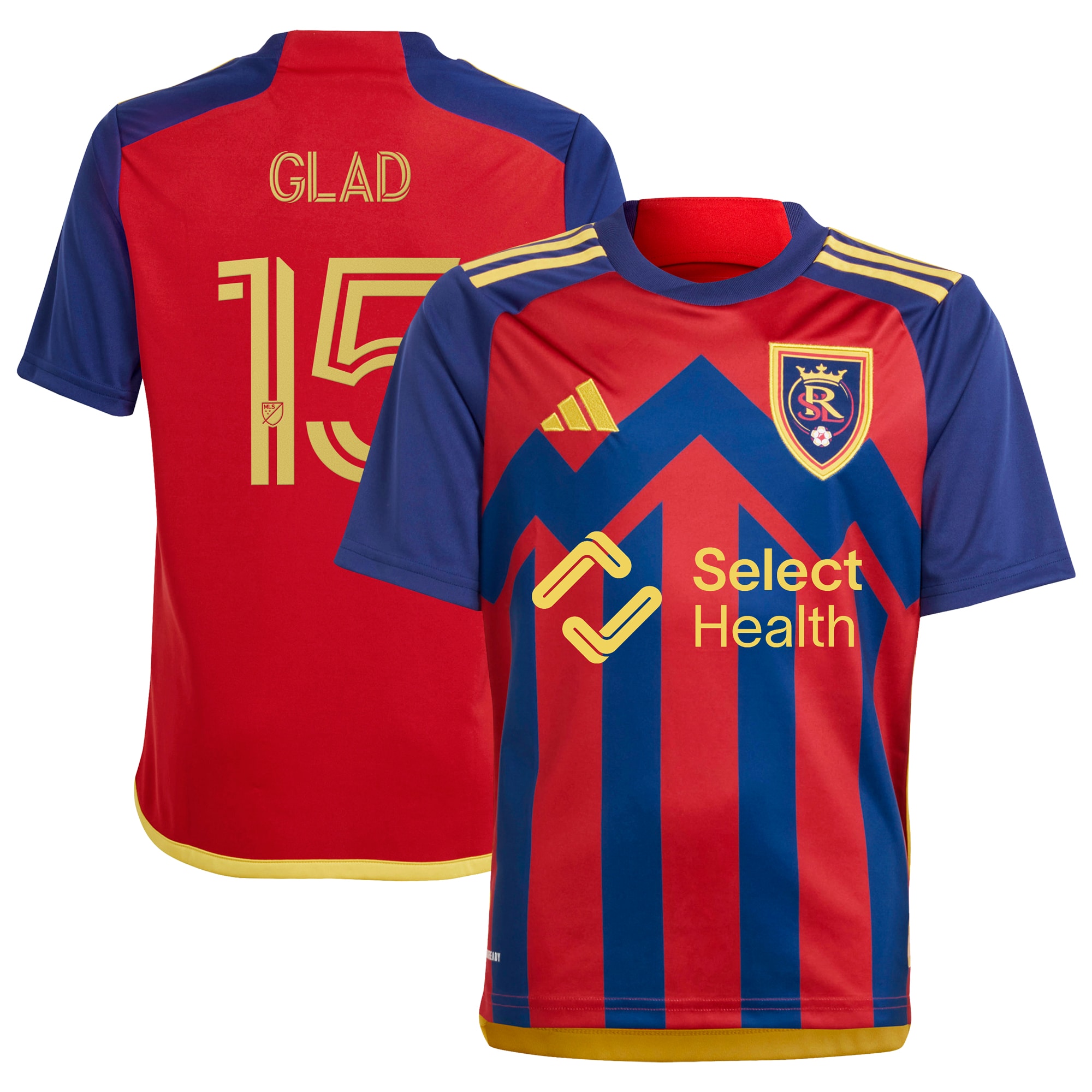 Justen Glad Real Salt Lake Youth 2024 Peak Utah Replica Player Jersey  Red