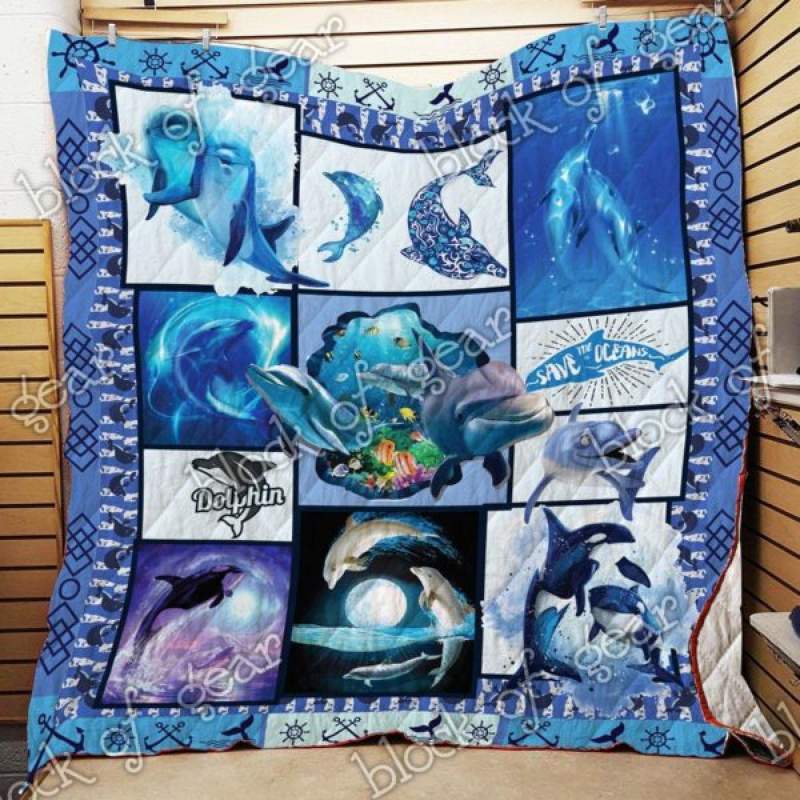 Cute Dolphin Quilt Blanket