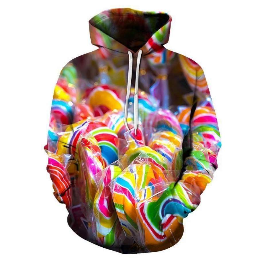 Rainbow Candy Hoodie Unisex 3D All Over Print