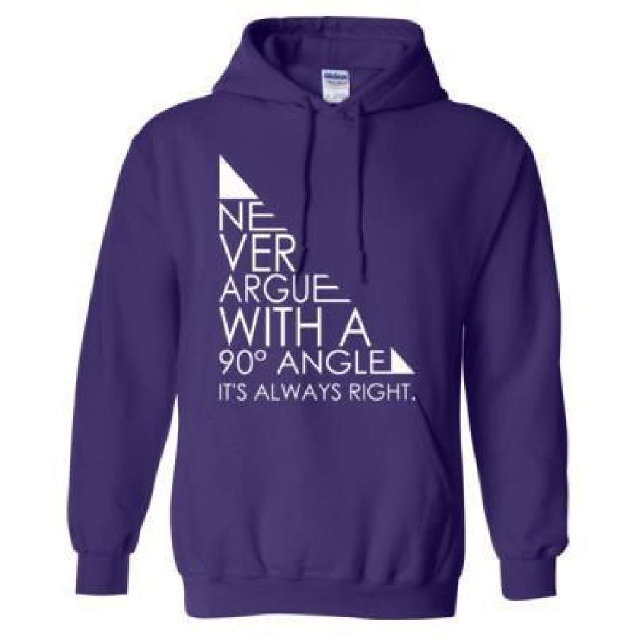 AGR Never Argue With A 90 Angle Its Always Right Math – Heavy Blend™ Hooded Sweatshirt