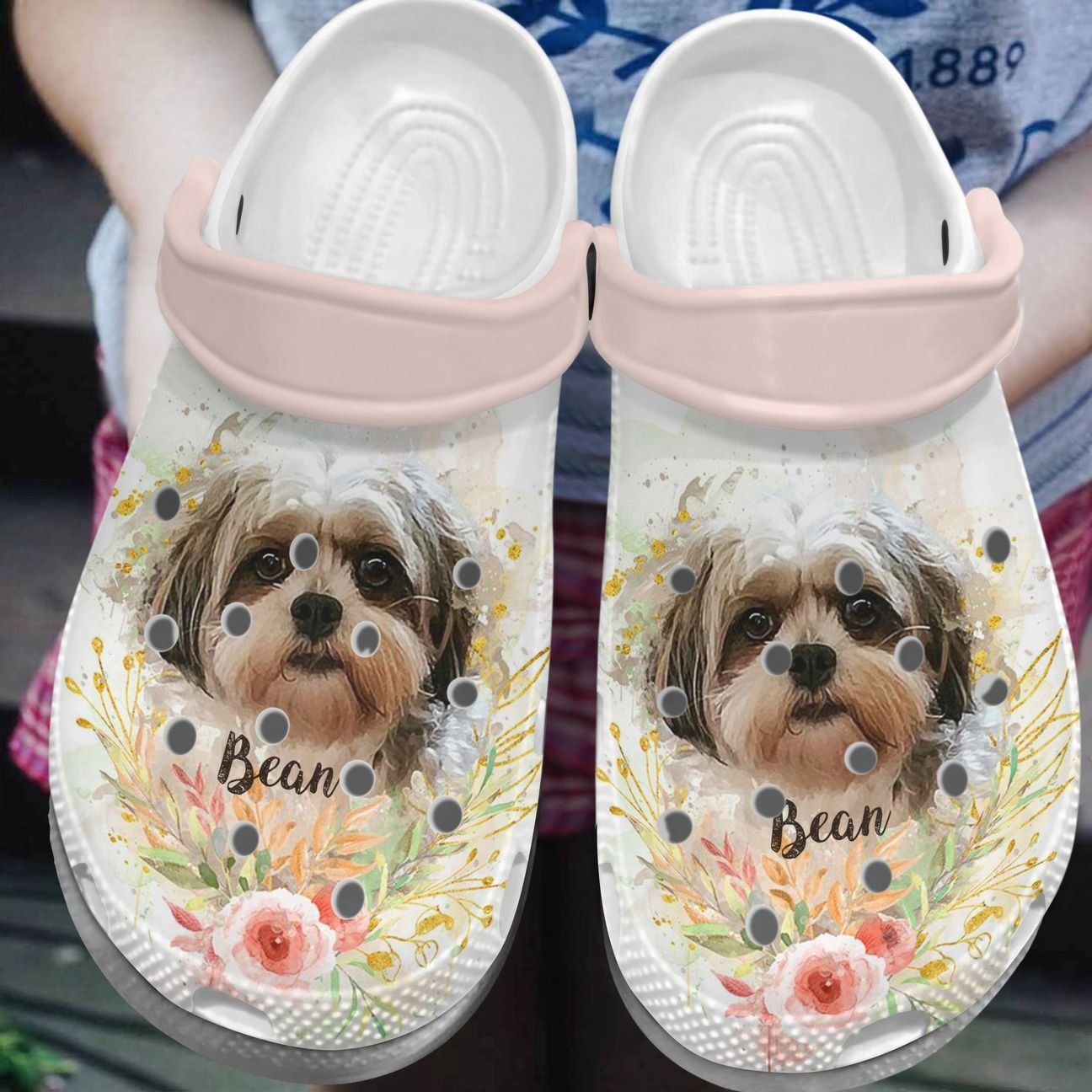 Shih Tzu Personalized Personalize Clog, Custom Name, Text, Fashion Style For Women, Men, Kid, Print 3D Baby Shih Tzu