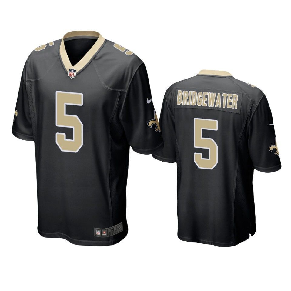 New Orleans Saints Teddy Bridgewater Game Black Mens Jersey