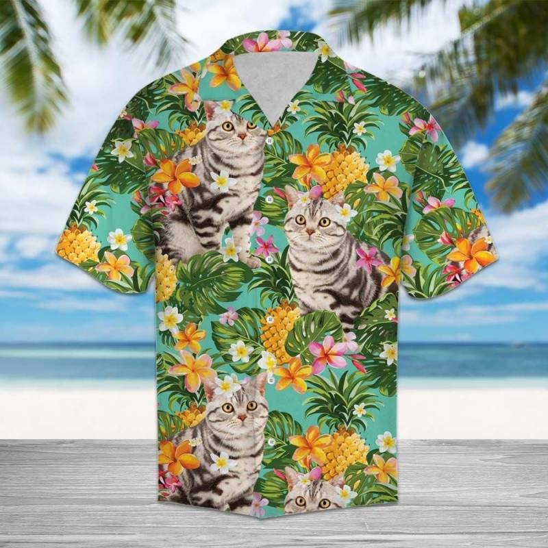 Artsyhomes Tropical Pineapple American Shorthair Hawaiian Ha77406