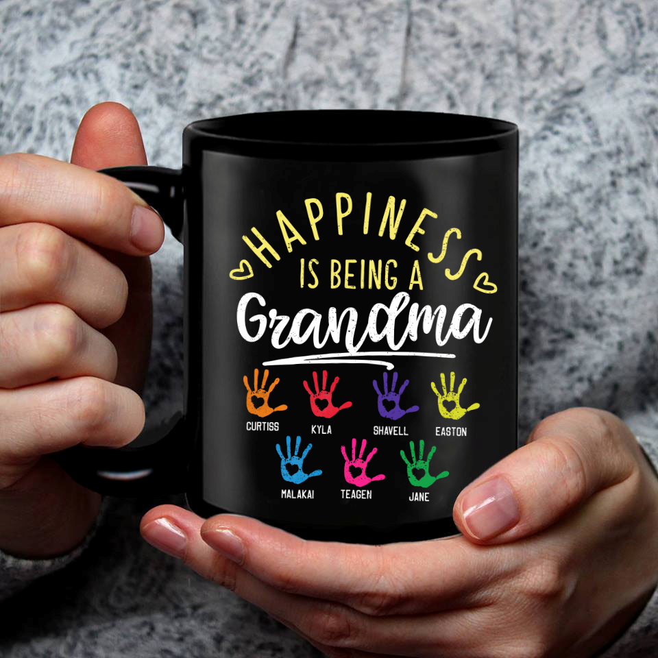 Happiness Is Being A Grandma Hands Mug