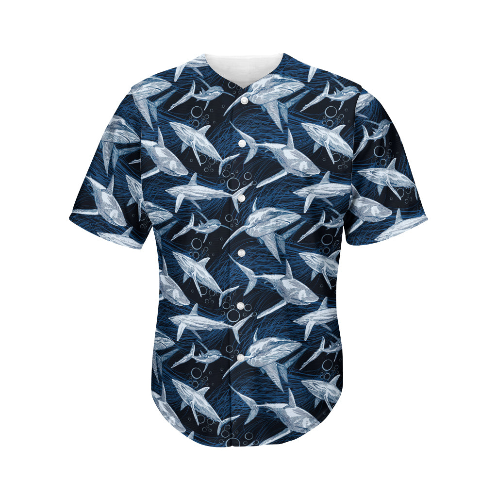 Shark Underwear Pattern Print Men’S Baseball Jersey 3D Print