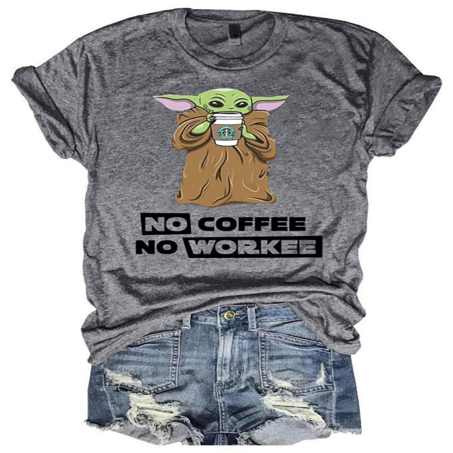 Download Baby Yoda No Coffee No Workee Tee - T-Shirt Store