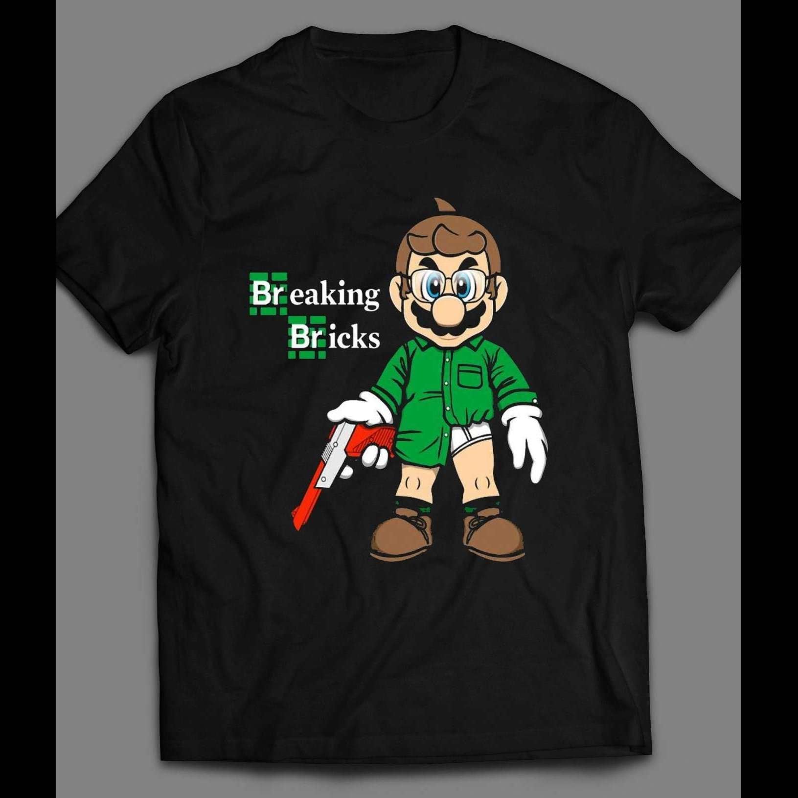 SUPER MARIO BREAKING BAD MASH UP (BREAKING BRICKS) SHIRT