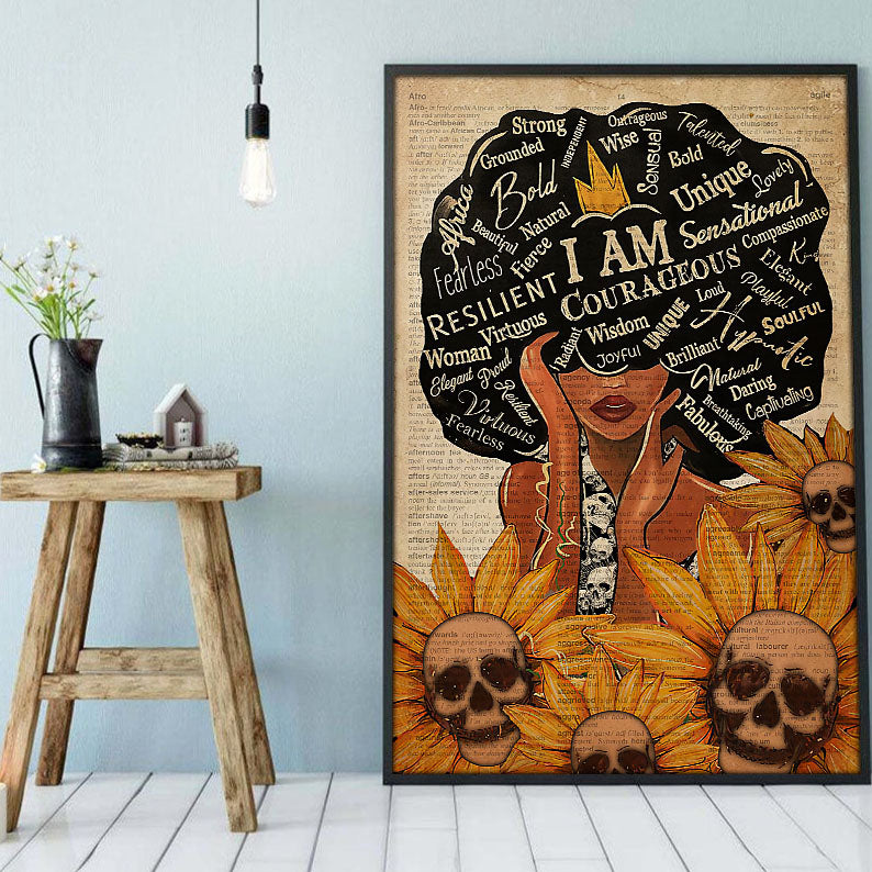 South Africa Custom Canvas Prints Adorable Melanin Poster Art Prints Black Girl Fashion Black Man Attractive Living Room Bedroom Bathroom Home Decoration