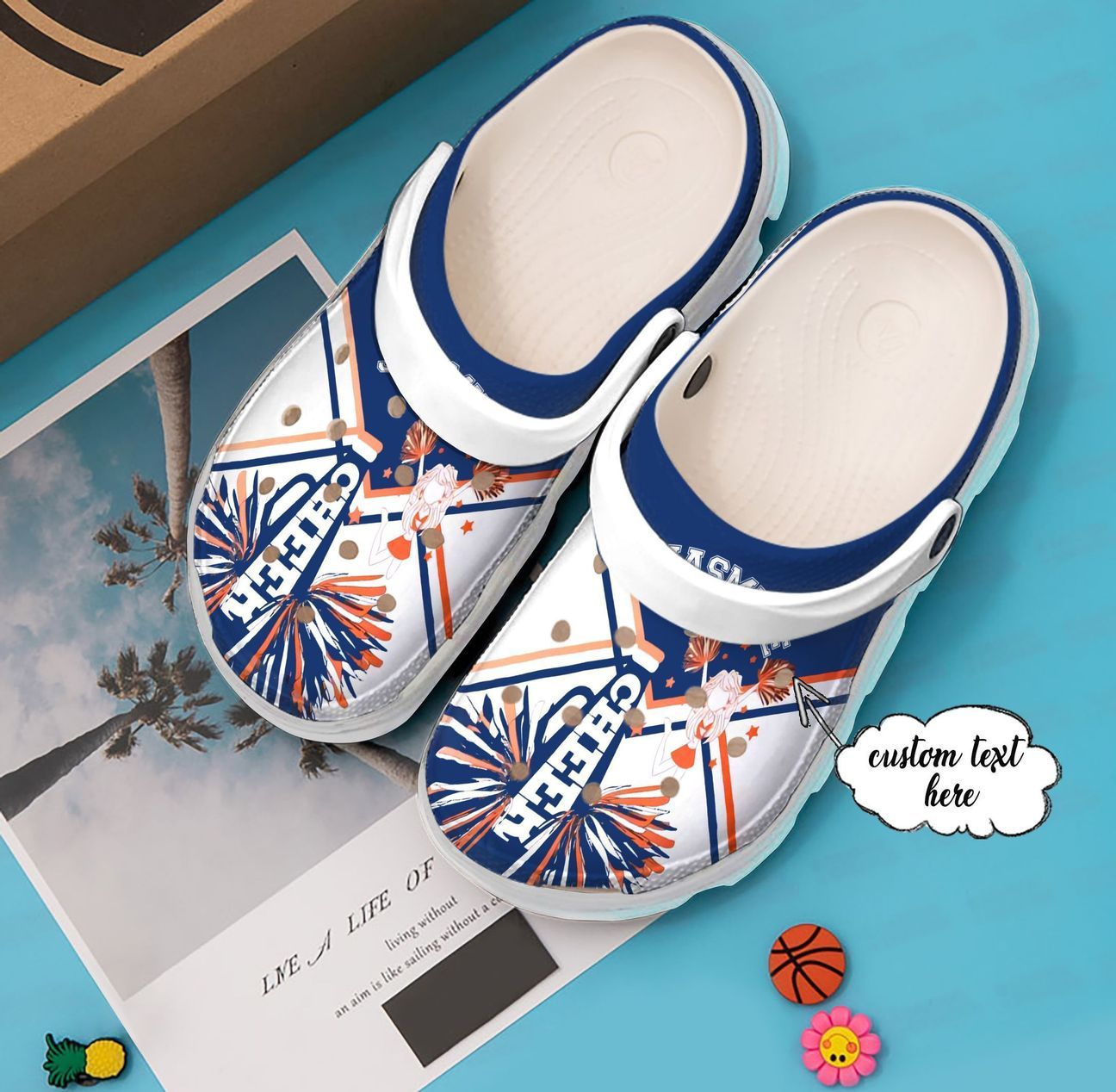 Cheerleader Personalized Clog, Custom Name, Text Cheer Girl, Fashion Style For Women, Men, Kid, Print 3D