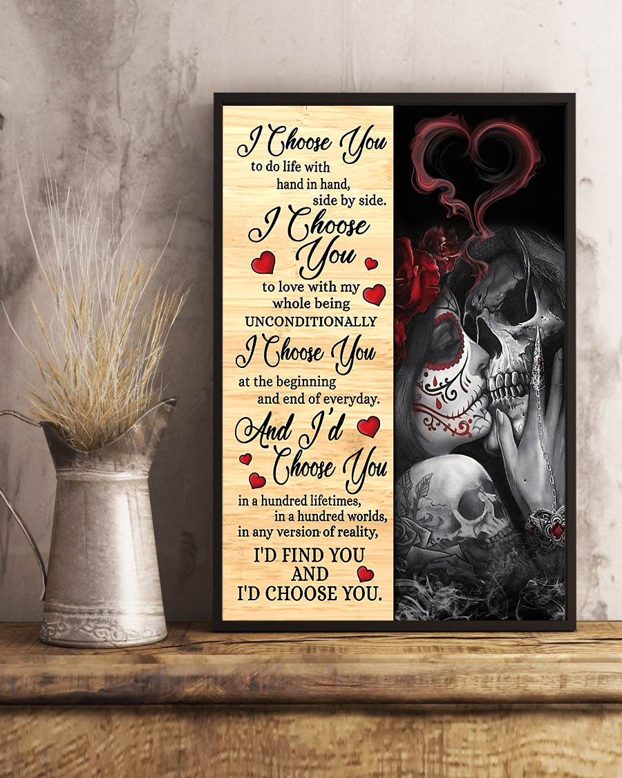 Skull Couple – I Choose You Vertical Poster TY091001