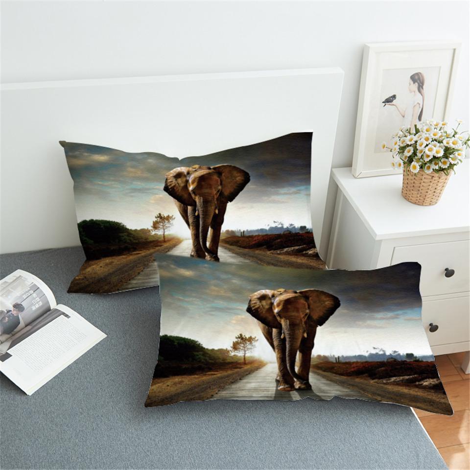 3D African Elephant Pillowcase