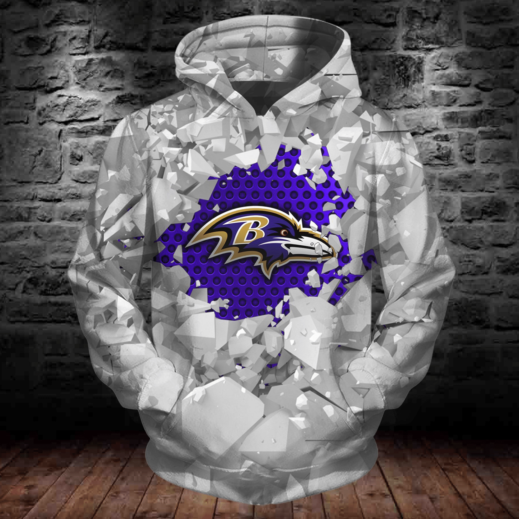 Baltimore Ravens  18 Unisex 3D Hoodie Gift For Fans