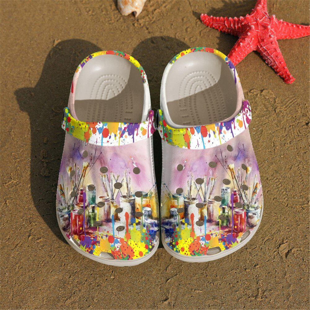 Painting Personalized Clog, Custom Name, Text, Color, Number Fashion Style For Women, Men, Kid, Print 3D A Work Of Art