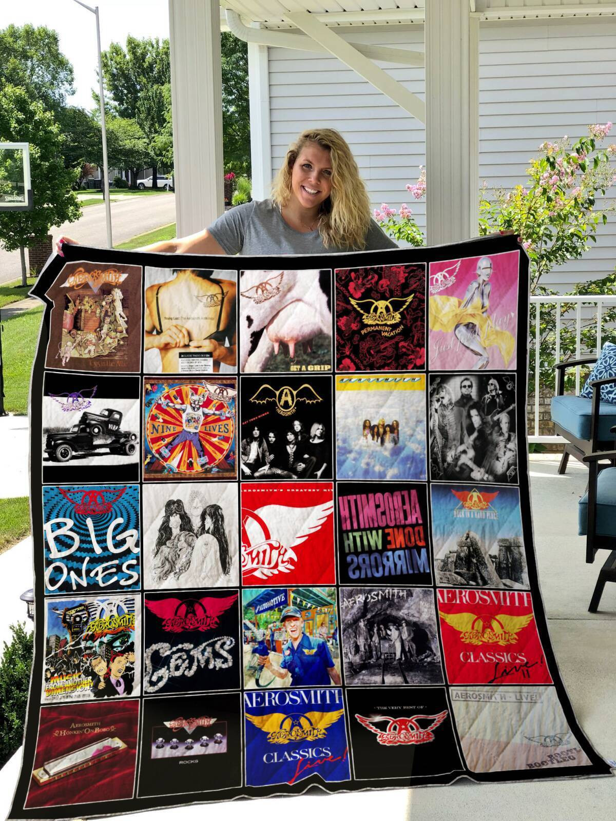 Aerosmith Album Music Band Thank You For The Memories 8K856 Gift Lover Quilt Blanket Ii0