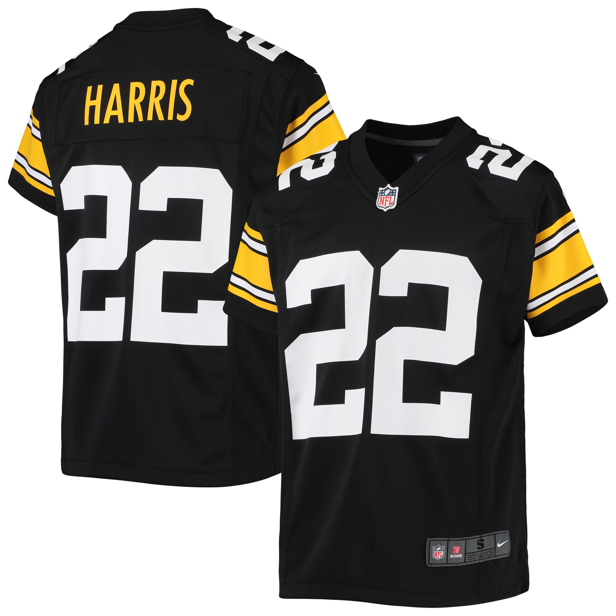 Youth Pittsburgh Steelers Najee Harris Black Game Jersey