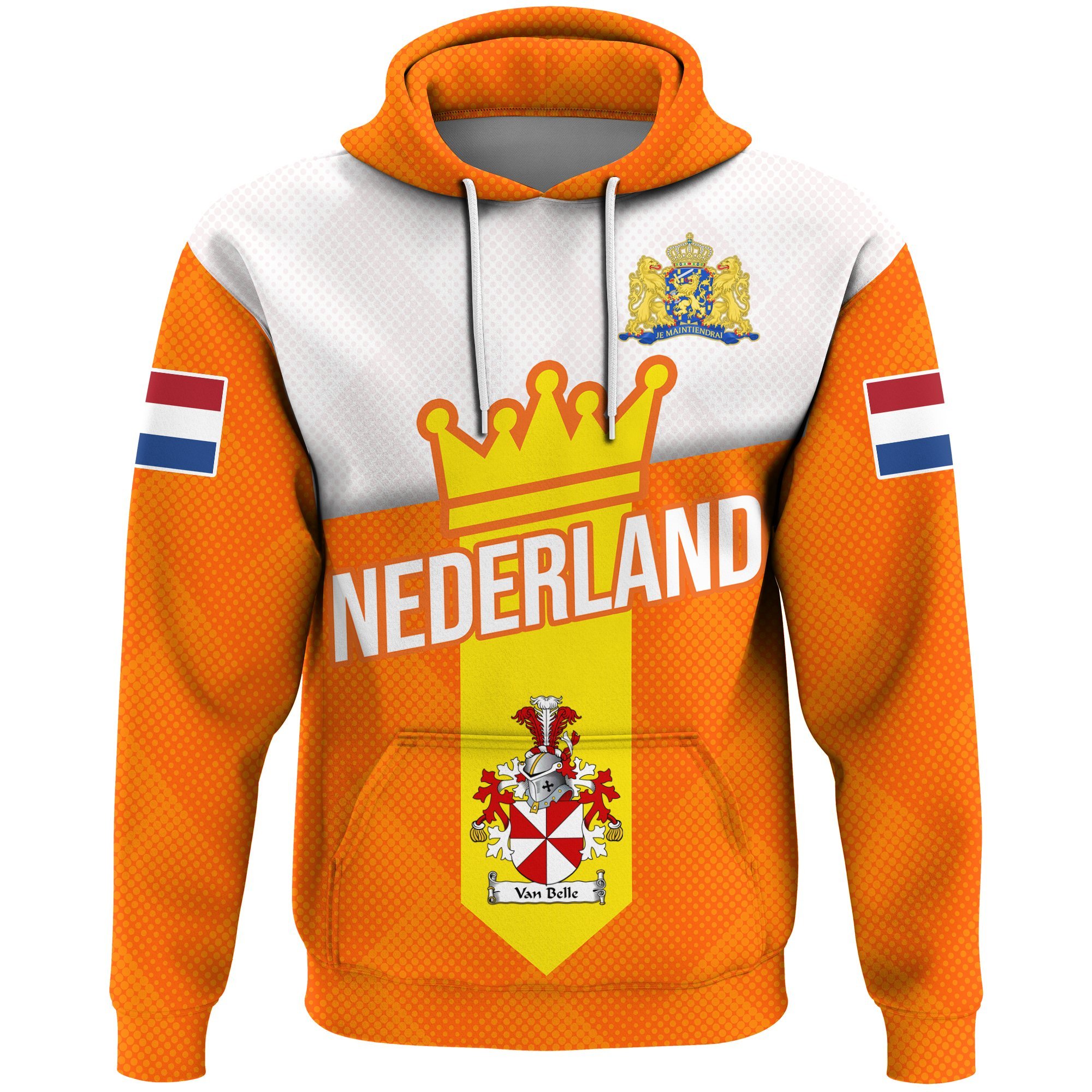 Van Belle Dutch Family Crest Nederland Hoodie Sport Style A22