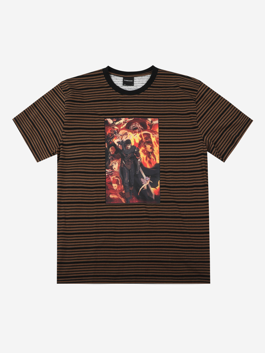 Berserk Tan Striped Tee