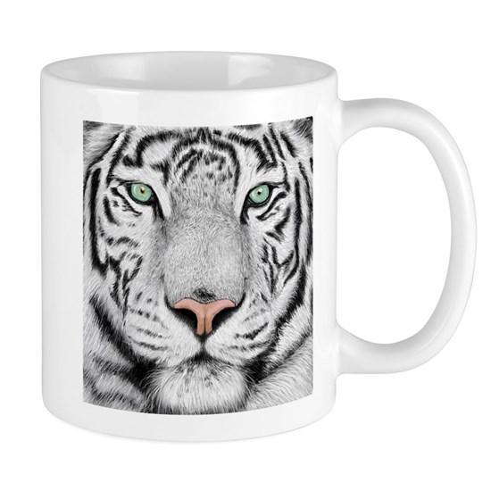 White Tiger Closer Face Mug