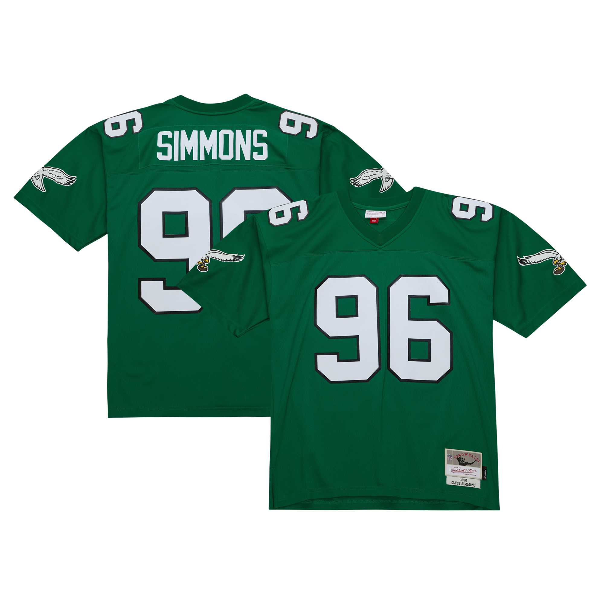 Clyde Simmons Philadelphia Eagles Mitchell & Ness Legacy Replica Jersey – Kelly Green