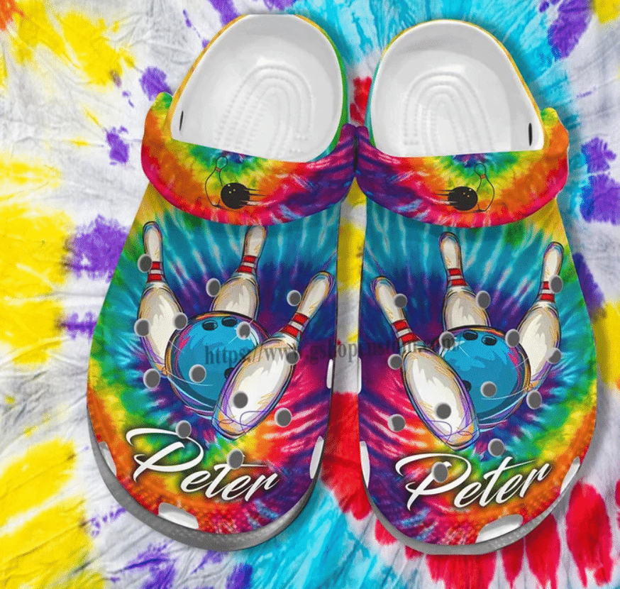 Hippie Tie Dye Bowling Clog Shoes #Dh
