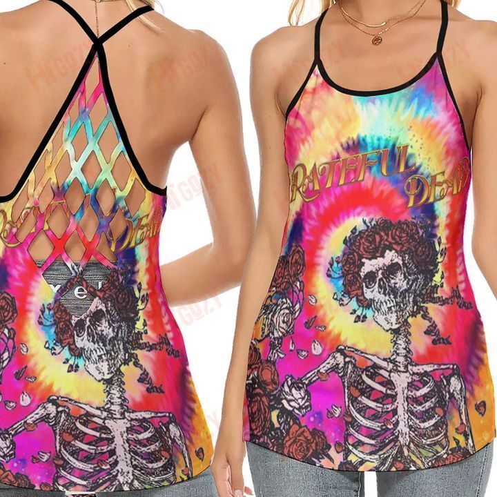Grateful Dead Skul Criss-Cross Black &hellip;