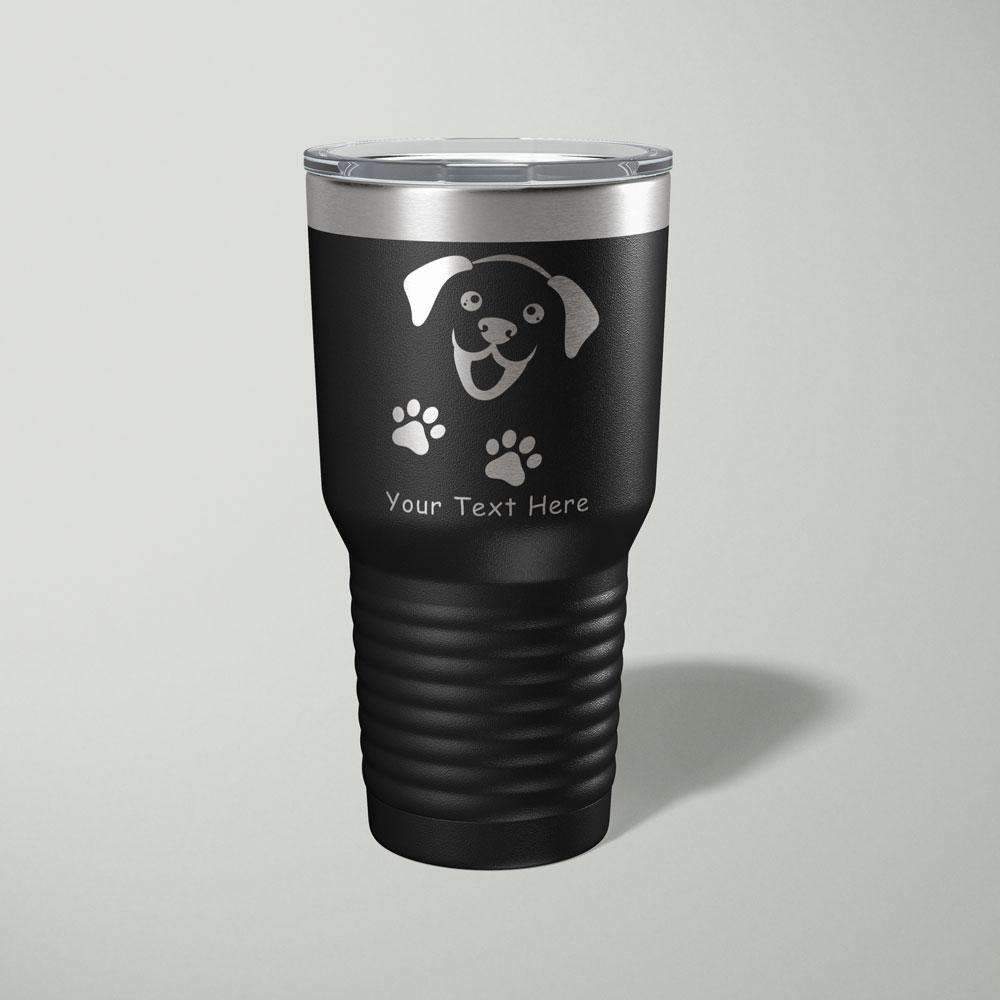 Puppy Personalized Laser Engraved 30 Oz Stainless Steel Drink Tumbler