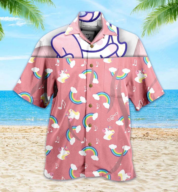 Sleeping Unicorn Pink Hawaii Shirt Ha58387