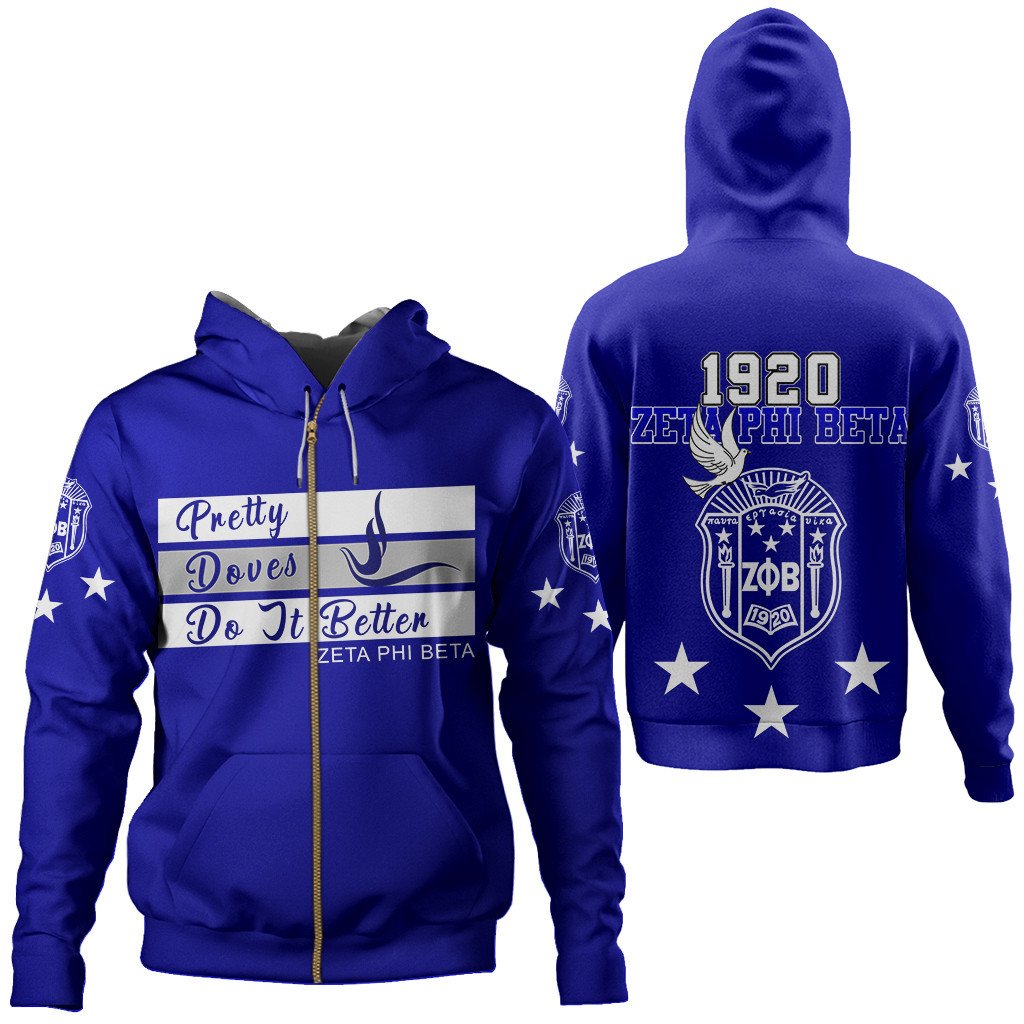 Sorority Hoodie – Zeta Phi Beta Greek Life Zip Hoodie