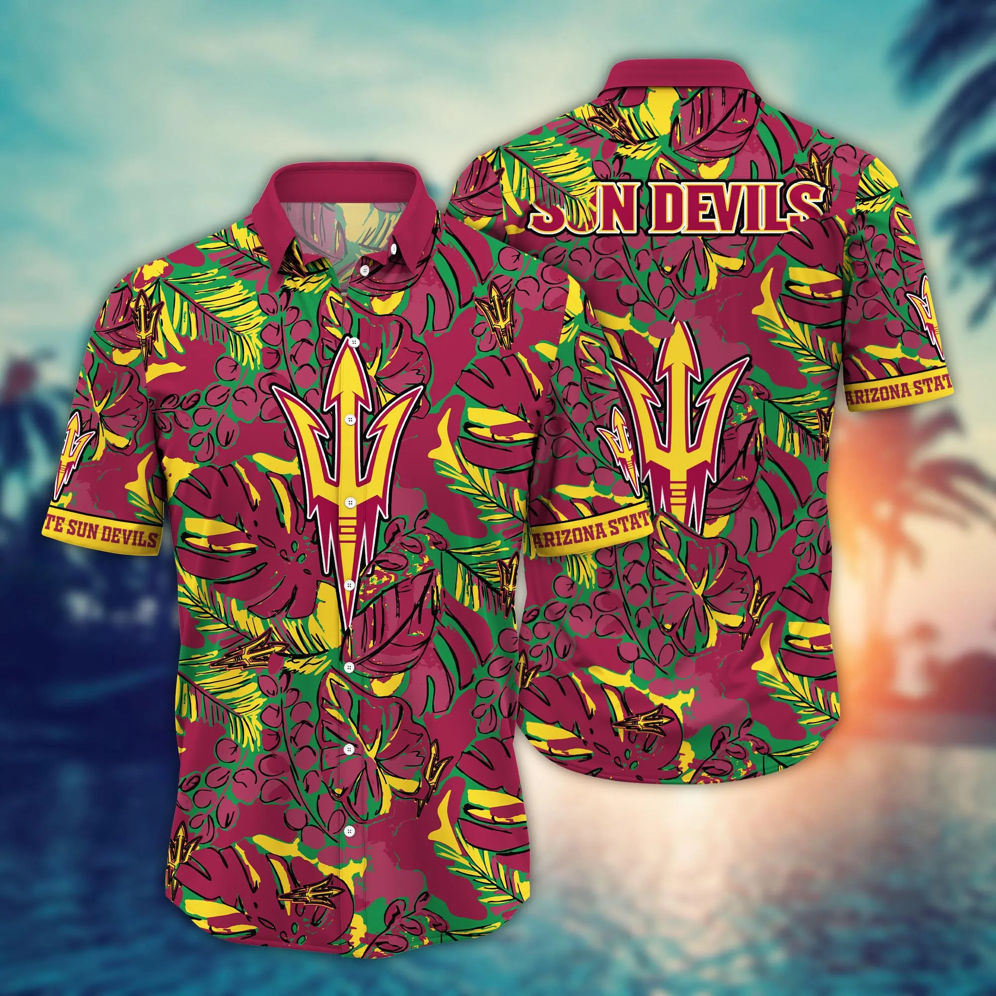 Arizona State Sun Devils NCCA Hawaiian Shirt Music Festivals Aloha Shirt