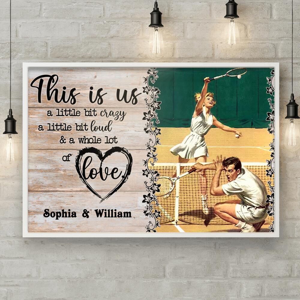 Custom Tennis Couple This Is Us Wall Art Print Poster