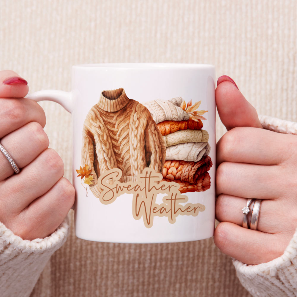 Sweater Weather Fall Coffee Mug – Autumn Coffee Cup