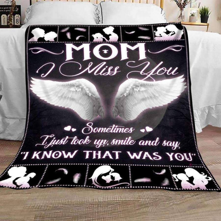 Blanket Gift For Mom In Heaven I Miss You