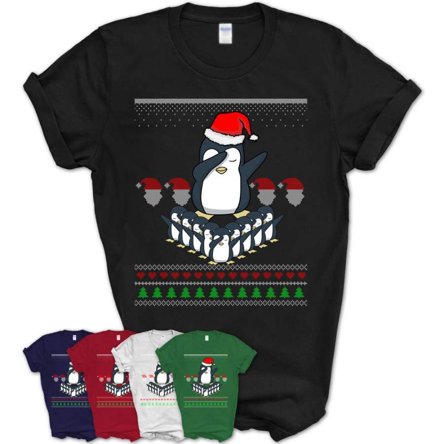 Dabbing Ugly Christmas Penguin T-Shirt Funny Dab Gift – Teezou Store