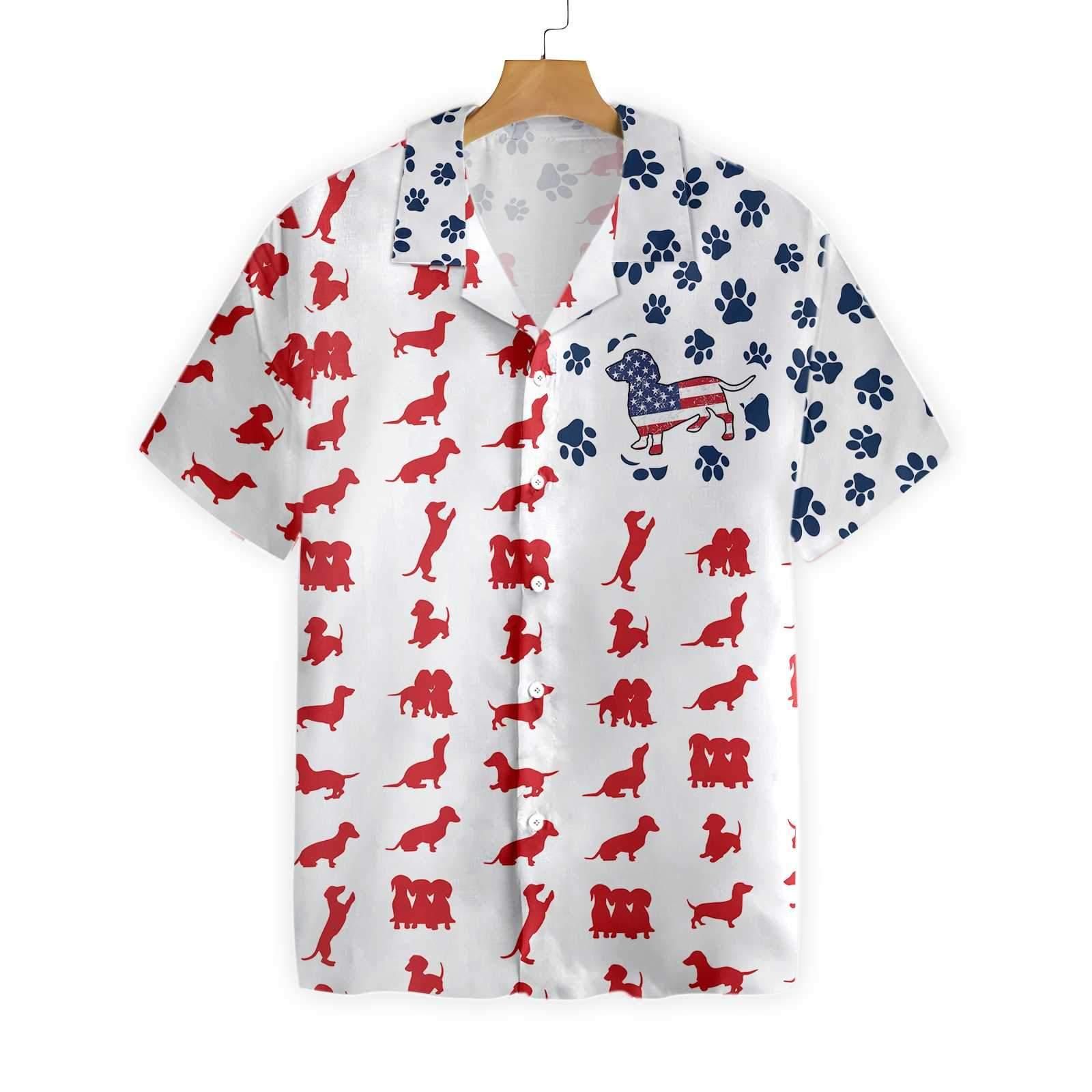 Dachshund American Flag Hawaii Shirt Ha54184