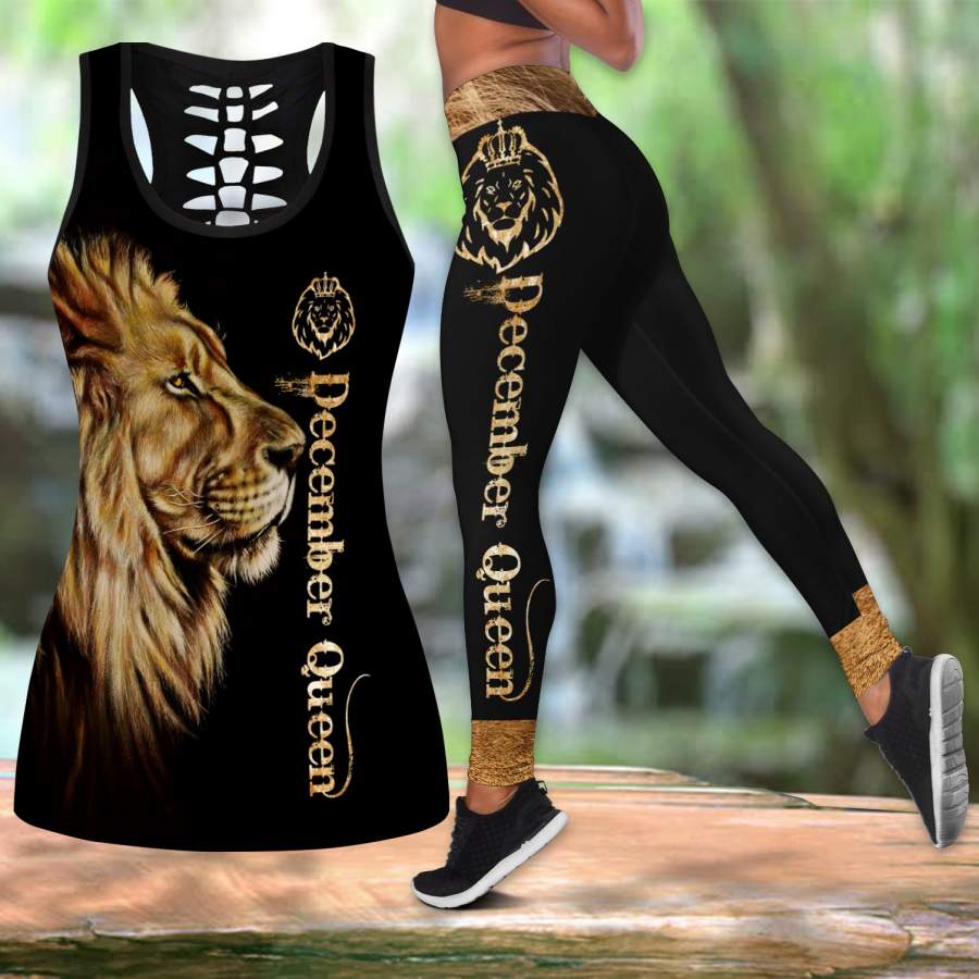 3D December Queen All Over Printed Combo Tanktop + Legging for Women