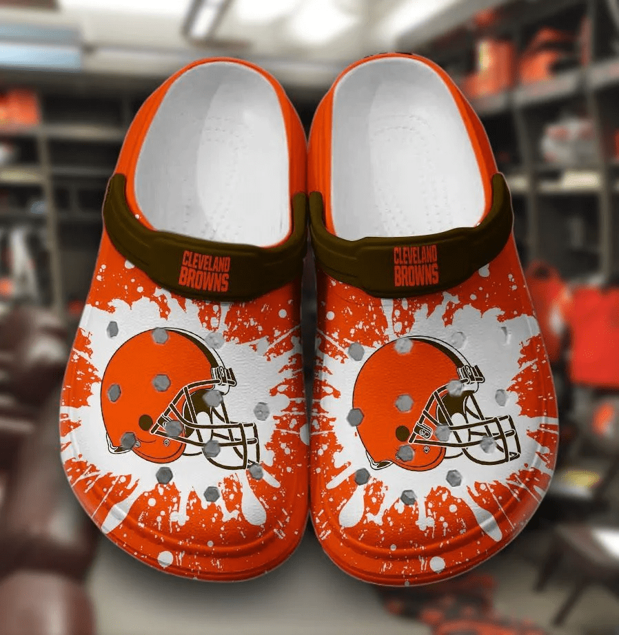 NFL Cleveland Browns Football Crocband Clogs Crocss Comfortable Shoes For Men Women