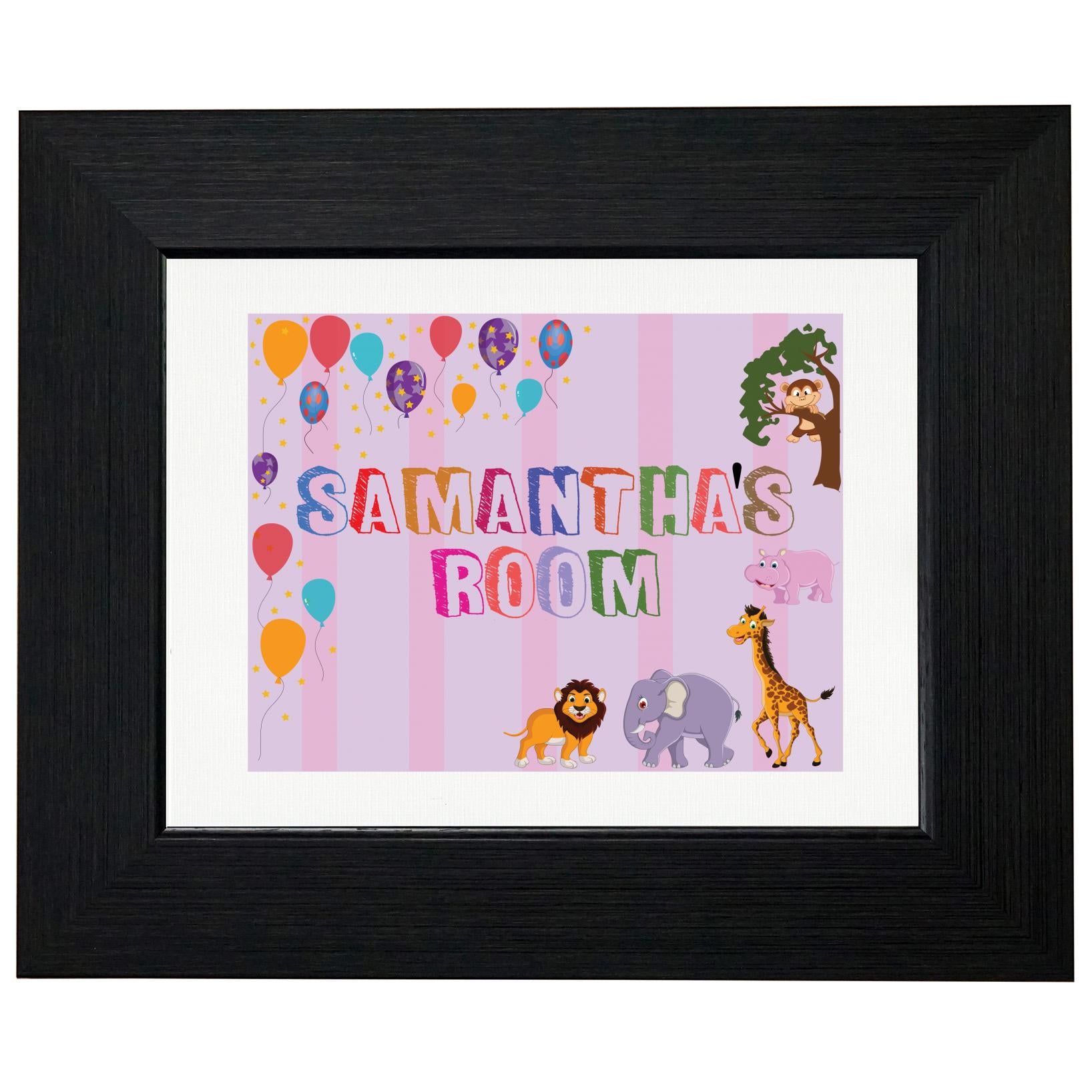 Samantha’s Room – Boy Birthday Gift – Balloons & Animals T-Shirt, Framed Print, Pillow, Golf Towel