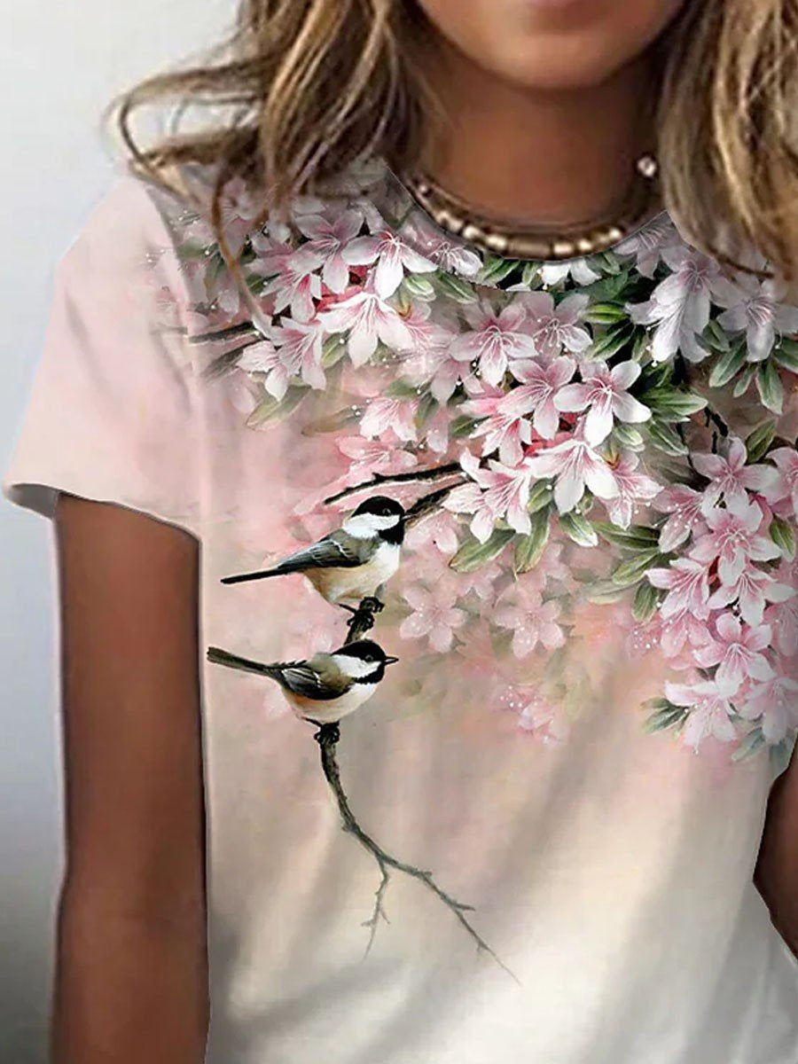 Women’S Casual Floral Print T-Shirt – NanoShirt Store