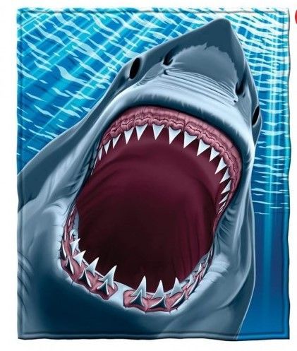 3d Tiger Shark CLT0412003N Sherpa Fleece Blanket