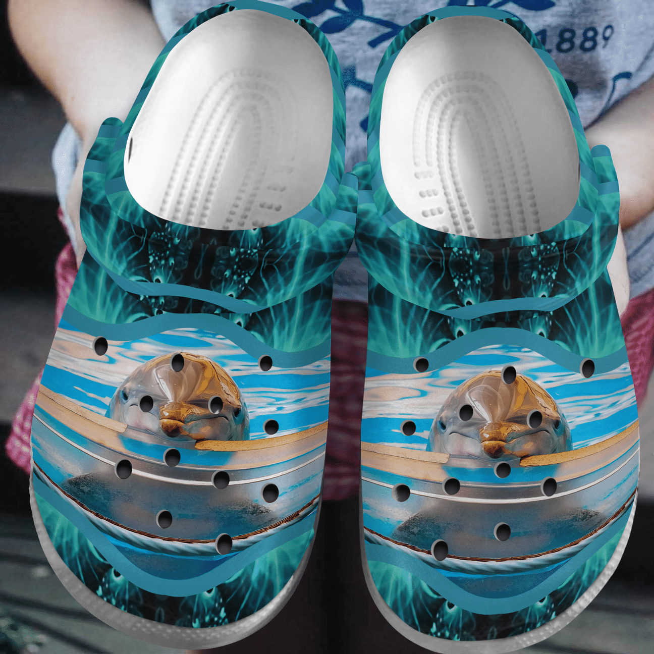 Dolphin Personalized Clog, Custom Name, Text, Color, Number Fashion Style For Women, Men, Kid, Print 3D Lovely Dolphin