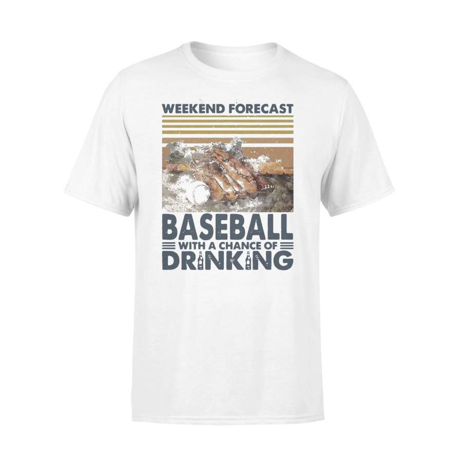 Weekend Forecast Baseball With A Chance Of Drinking Vintage T-Shirt