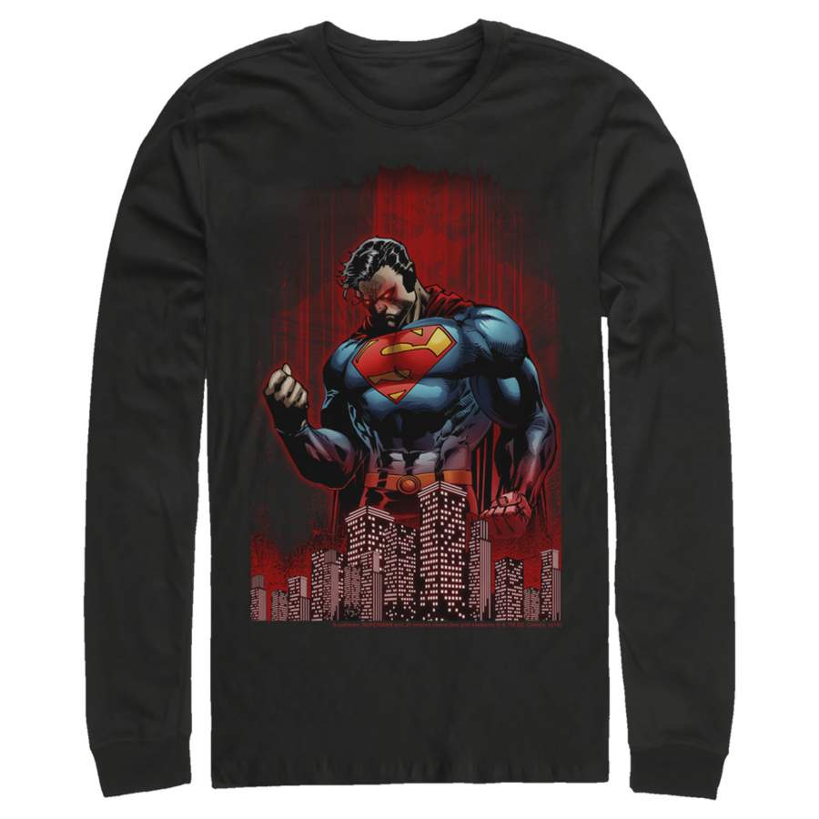 Superman Men’s Hero Streaks  Long Sleeve Shirt