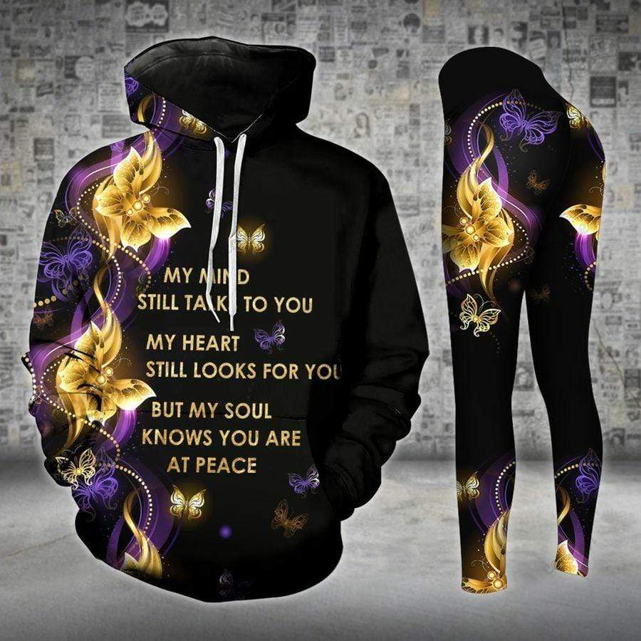 You Are At Peace Butterfly Hoodie – Hollow Tank Top – Legging 3D