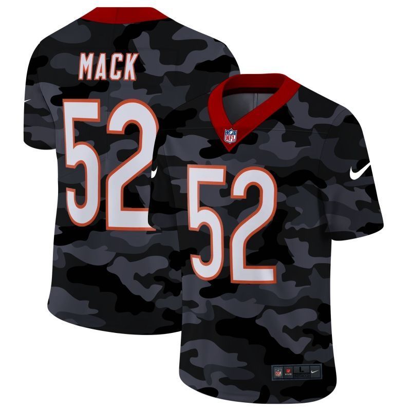 Chicago Bears Khalil Mack #52 NFL 2020 Camo Black Jersey