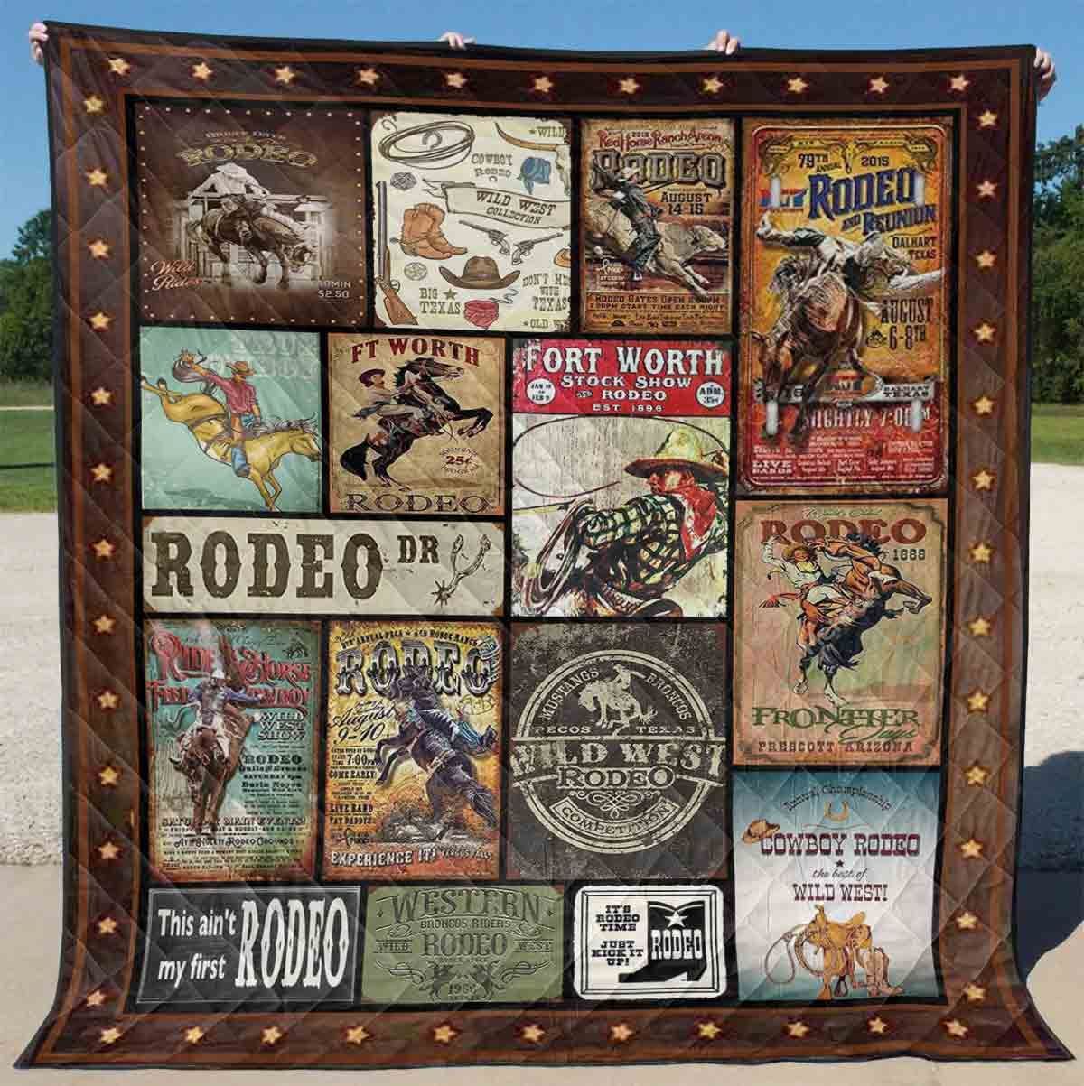 Rodeo Wild West FP9 Quilted Blanket