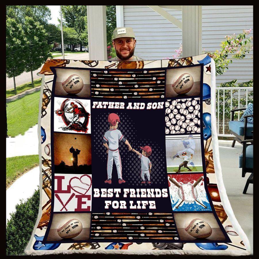 Baseball Father And Son Best Friends For Life – Best Idea Gift For Dad, Gift For Home Decor, Gift For Family  – Fleece Blanket