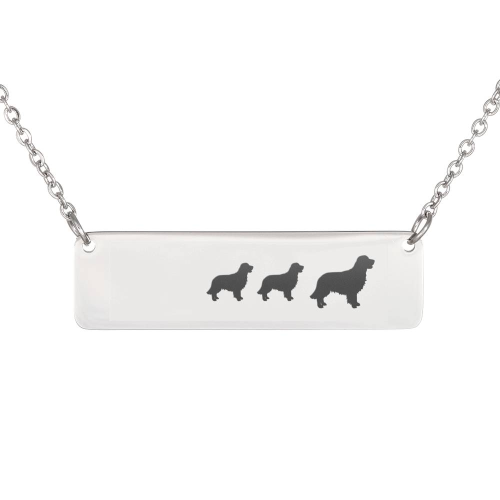 Golden Retriever 2 Puppies Necklace