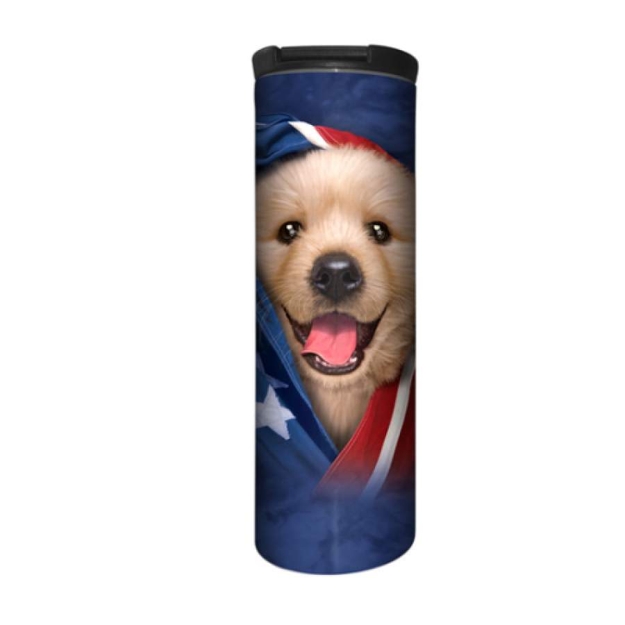 USA Puppy Stainless Steel Travel Mug / Coffee Barista Travel Tumbler