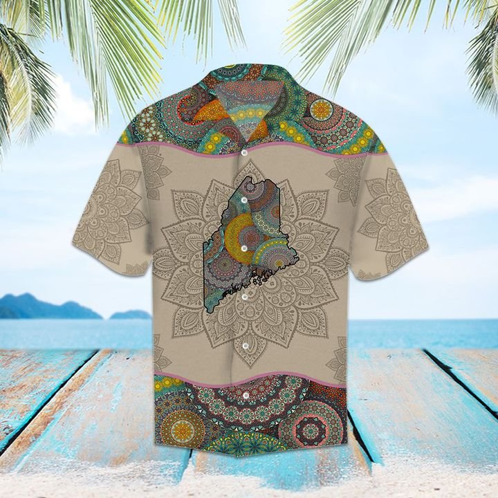 Awesome Maine Mandala Hawaiian Shirt Summer Button Up For Men, Women, Couple