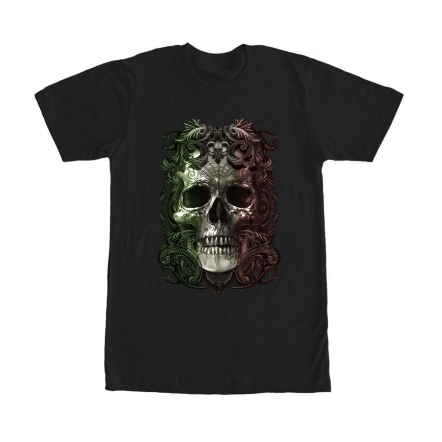 Aztlan Men’s Filigree Skull  T Shirt Black S